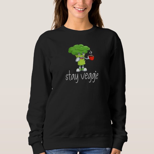 Sudadera Copa Vegetariana de Café Vegan de Broccoli (Anverso)