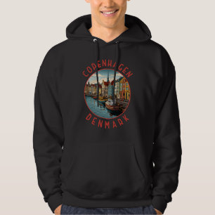 Sudadera Copenhague Dinamarca Círculo retro perturbado