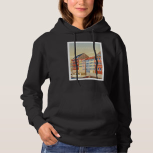 Sudadera Copenhague Dinamarca Nyhavn Puerto Distorsionado V