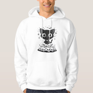 Sudadera Copia de Cráneos de Gato Gótico Gatito Creepy Cute
