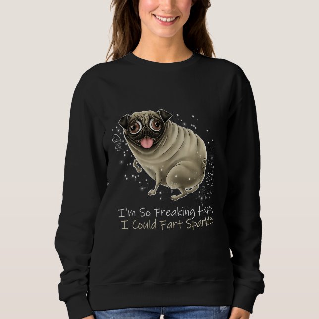 Sudadera Copia de los regalos de Pug, Pug Puppy, Pug Dog, P (Anverso)