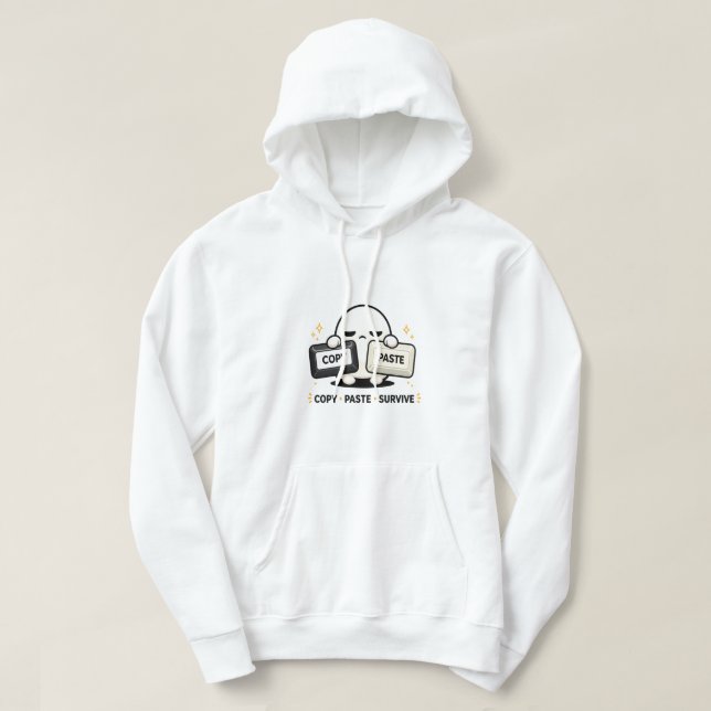 Sudadera Copia Pega Sobrevive - Divertido Código Tech Adora (Diseño del anverso)
