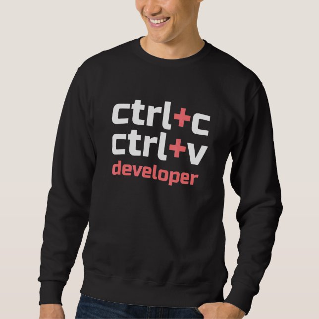 Sudadera Copiar Pegar programador Ctrl Ctrl Ctrl Ctrl V Cod (Anverso)
