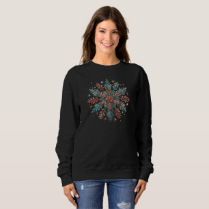 Sudadera Copo de nieve color agua purpurina