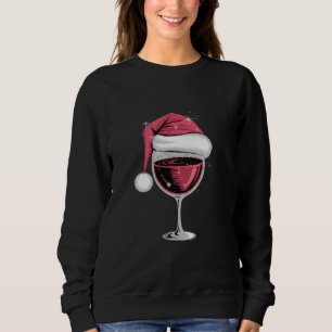 Sudadera Copo de vino tinto Navidad Divertida Navidad Xmas 