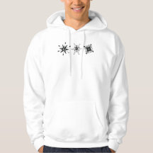 Copos de nieve de Navidad sencillos diseño negro