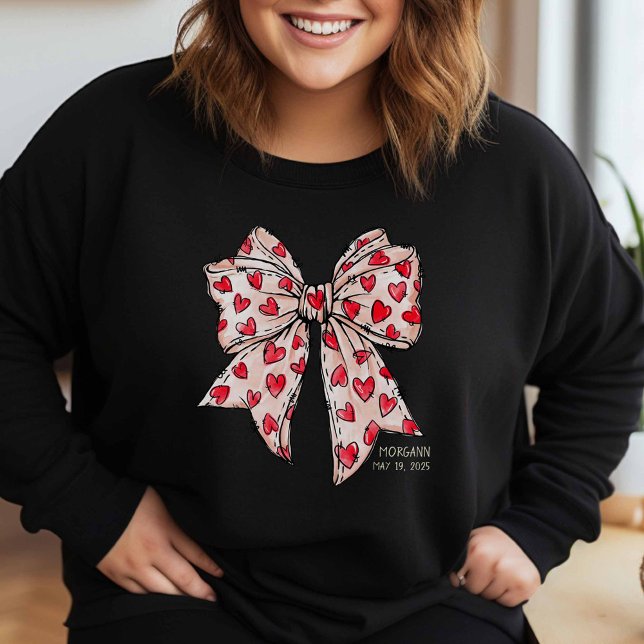Sudadera Coqueta caprichosa dobla el corazón rojo y blanco (Subido por el creador)
