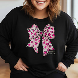 Sudadera Coqueta caprichosa dobla el corazón rosado calient