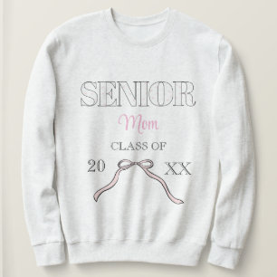 Sudadera Coqueta Mamá Graduada Senior Lazo Rosa Personaliza