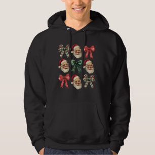 Sudadera Coquette Bow Funny Santa Navidades Ornamentos de N