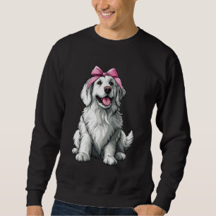 Sudadera Coquette Bow Great Pyrenees Dog Mom Pink Ribbon Gi
