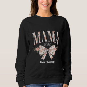 Sudadera Coquette Bow Mama Est 2025 Feliz Día de la Madre
