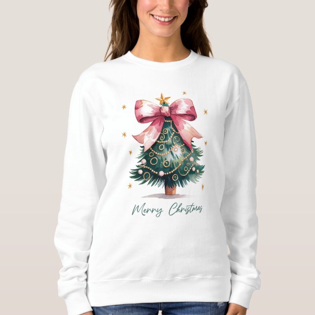 Sudadera Coquette de árbol de navidad (Anverso)