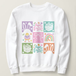 Sudadera Coquette de Pascua Pastel Retro