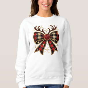 Sudadera Coquette Navidades Reindeer Bow Sweatshirt