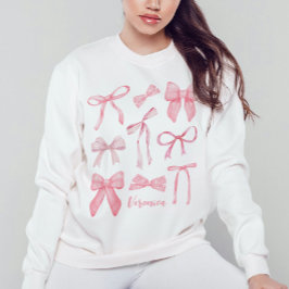 Sudadera Coquette rosa Bow Estética femenina femenina de mo