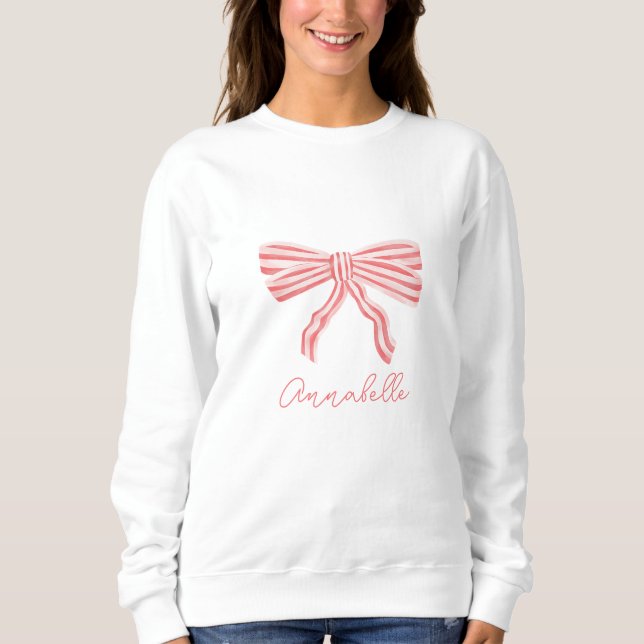 Sudadera Coquette rosa estética Bow Girly rubly (Anverso)