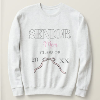 Sudadera Coquette Senior Mom Graduate Custom Pink Bow 