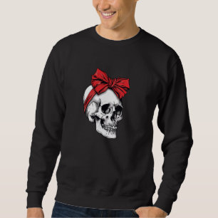 Sudadera Coquette Skull Bow Halloween Cute Retro Bow