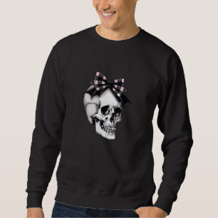 Sudadera Coquette Skull Bow Halloween Retro Bat Bow Grupo C