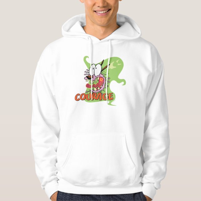 Sudadera Coraje al perro cobarde | Gráfico fantasma (Anverso)