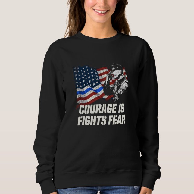 Sudadera Coraje: lucha contra el miedo policía (Anverso)