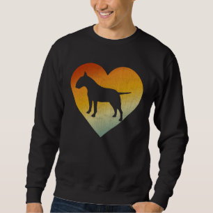 Sudadera Corazón Afligido Retro Hombres Mujeres Bull Terrie