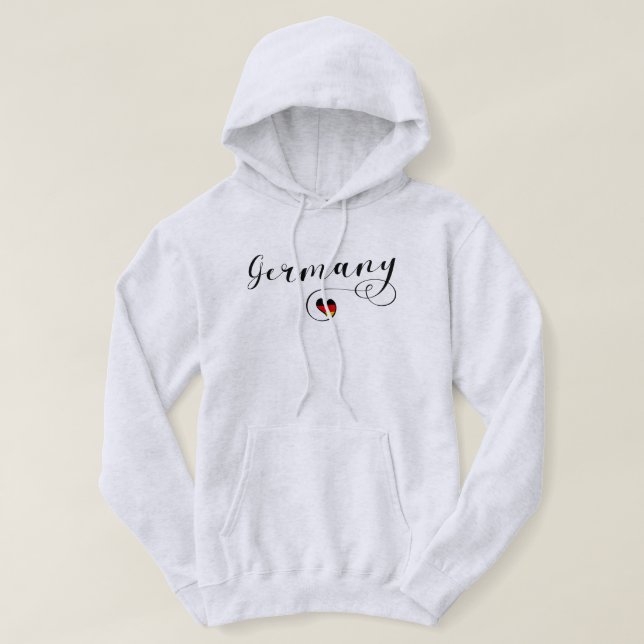 Sudadera Corazón Alemania, Bandera Alemana (Diseño del anverso)