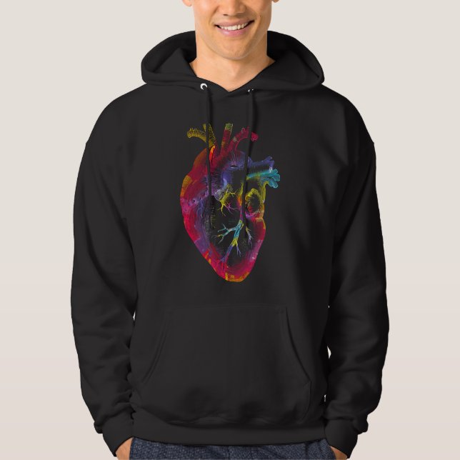 Sudadera Corazón Anatómico Tie Dye Día de San Valentín Anat (Anverso)