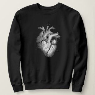 Sudadera Corazón Anatómico Vintage Mujeres Negras