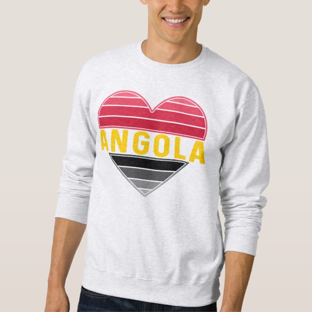 Sudadera Corazón angoleño, amo Angola (Anverso)