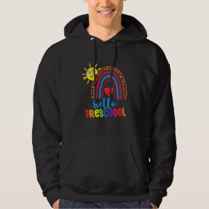 Sudadera Corazón Arcoíris Boho Para Profesoras Mujeres Hola