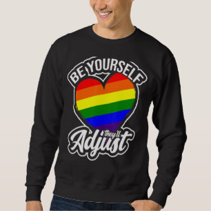 Sudadera Corazón arcoiris sé tú mismo, ellos ajustarán el O