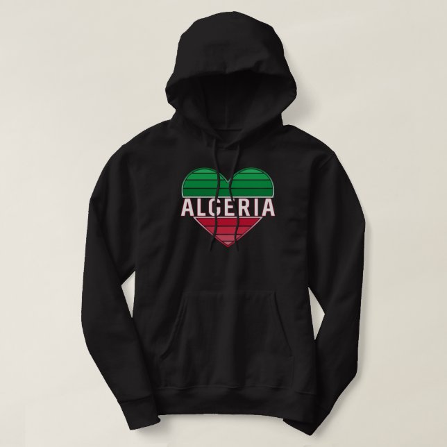 Sudadera Corazón argelino, amo Argelia (Diseño del anverso)