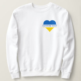 Sudadera Corazón azul y amarillo. Texto personalizado. ¡Per