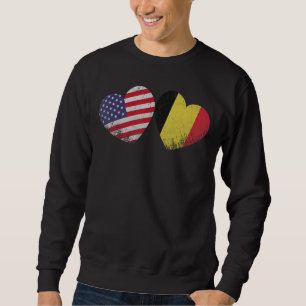 Sudadera Corazón Belice Bandera Americana Familia Patriótic
