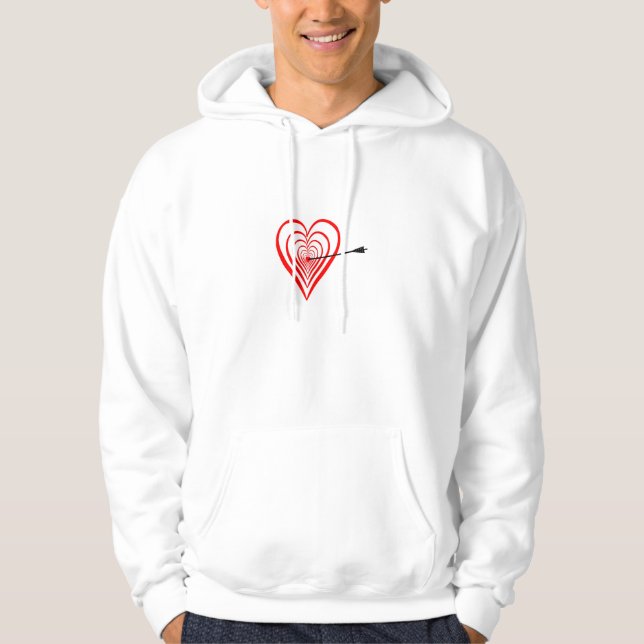 Sudadera Corazón blanco con flecha (Anverso)