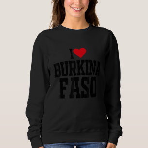 Sudadera Corazón Burkina Faso con corazón rojo amo a Burkin
