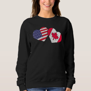 Sudadera Corazón canadiense americano Día de San Valentín B