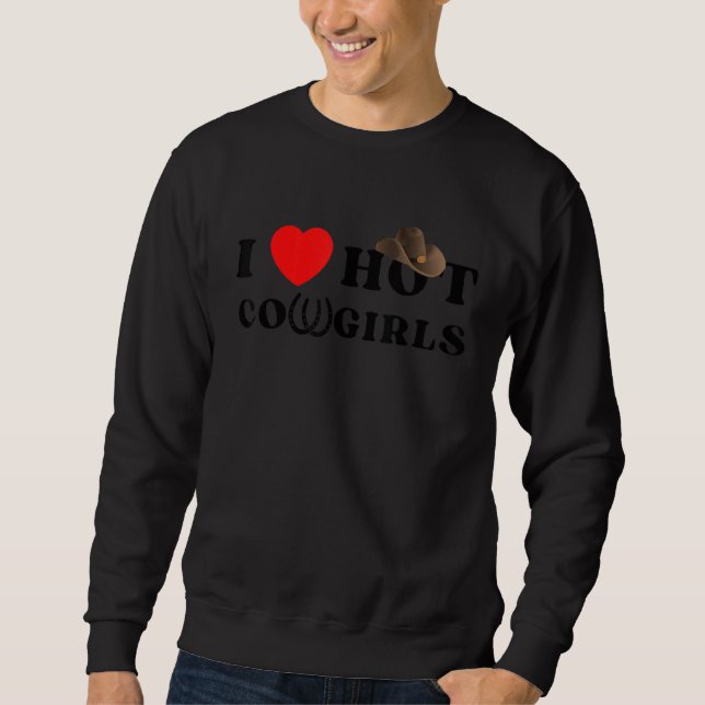 Sudadera Corazón Chicas Vaqueras Calientes Me Encantan Chic (Anverso)