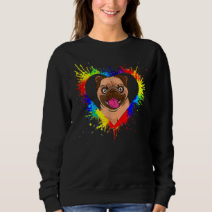 Sudadera Corazón colorido Bebé Perro Perro Amor R Papá Mamá
