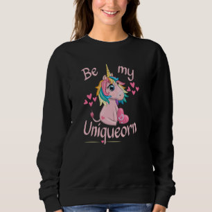 Sudadera Corazón con D Be my uniqueorn Unicorn Couple Valen