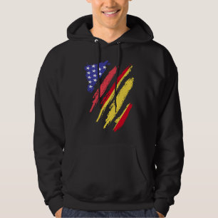Sudadera Corazón Crecido Patriota Hispanoamericano Bandas d