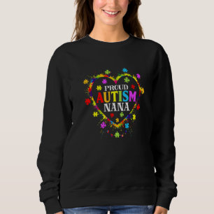 Sudadera Corazón de amor lindo autismo orgulloso Nana Autis