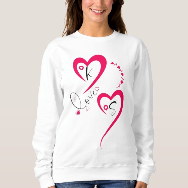 Sudadera Corazón de Amor Rosa Mínimo (Anverso)