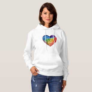Sudadera Corazón de arcoiris cúrcuma acuarela