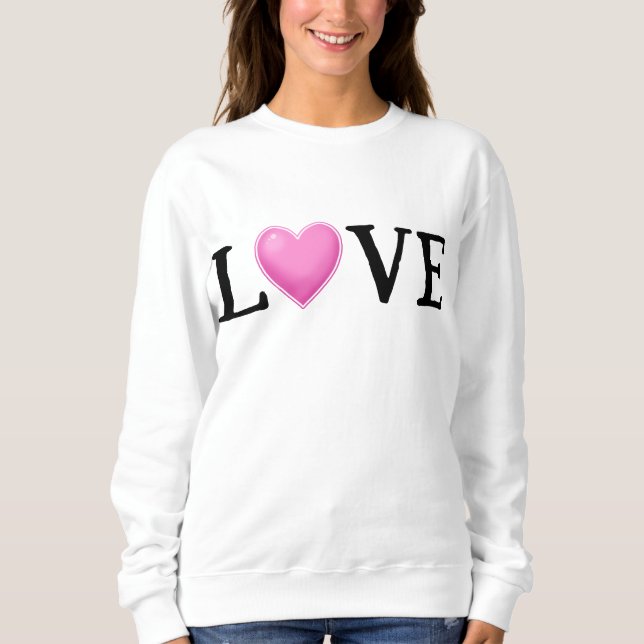 Sudadera Corazón de arcoíris de amor de mujer  (Anverso)