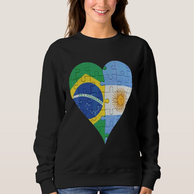 Sudadera Corazón de bandera argentina (Anverso)
