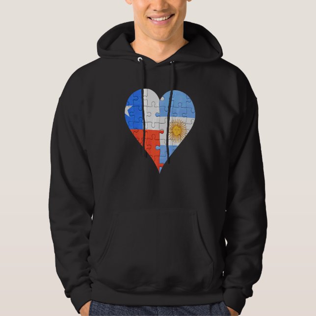 Sudadera Corazón de bandera argentina (Anverso)