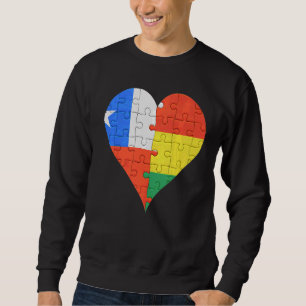 Sudadera Corazón de bandera boliviana de Chile